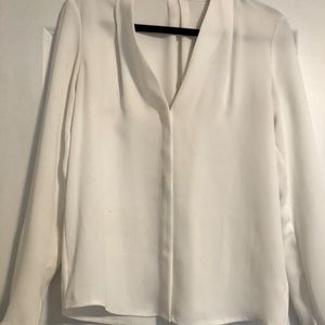 White, silk aritzia blouse